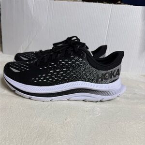 Hoka Black size 9B White Athletic Sneakers, in very good condition